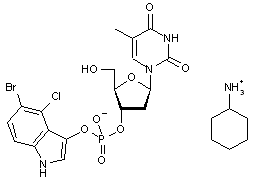 5-Bromo-4-chloro-3-indolyl-D-thymidine-3’-phosphate cyclohexylammonium salt