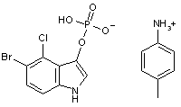 5-Bromo-4-chloro-3-indolyl phosphate p-toluidine-salt