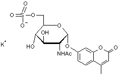 4-Methylumbelliferyl 2-acetamido-2-deoxy-α-D-glucopyranoside-6-sulfate potassium salt