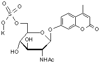 4-Methylumbelliferyl 2-acetamido-2-deoxy-β-D-glucopyranoside-6-sulfate potassium salt