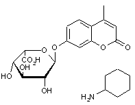 4-Methylumbelliferyl α-L-idopyranosiduronic acid cyclohexylammonium salt