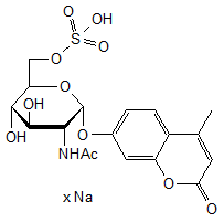 4-Methylumbelliferyl 2-acetamido-2-deoxy-α-D-glucopyranoside-6-sulfate sodium salt
