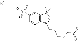 1-Carboxypentyl-2-3-3-trimethylindolenium-5-sulfate- potassium salt