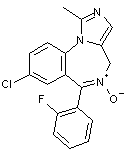 8-Chloro-6-(2-fluorophenyl)-1-methyl-4H-imidazo[1-5-α][1-4]benzodiazepine 5-oxide (midazolam 5-oxide)