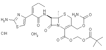 Cefcapene pivoxil hydrochloride monohydrate
