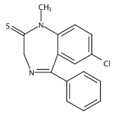 7-Chloro-1-3-dihydro-1-methyl-5-phenyl-2H-1-4-benzodiazepine-2-thione