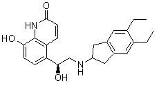 5-[(1R)-2-[(5-6-Diethyl-2-3-dihydro-1H-inden-2-yl)amino]-1-hydroxyethyl]-8-hydroxyquinolin-2(1H)-one