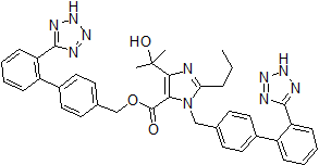 4-(1-Hydroxy-1-methylethyl)-2-propyl-1[4-[2-(tetrazol-5-yl)phenyl]phenyl]methyl imidazole-5-carboxylate [4-[2-(tetrazol-5-yl)phenyl]phenyl]methyl