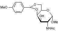Methyl 2-acetamido-2-deoxy-4-6-(4-methoxybenzylidene)-α-D-galactopyranoside