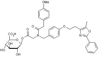 Muraglitazar acyl-β-D-glucuronide