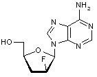 6-Amino-9-(2’-3’-dideoxy-2’-fluoro-β-D-arabinofuranosyl)purine