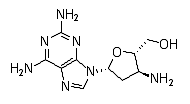 3’-Amino-2’-3’-dideoxy-2-6-diaminopurine riboside