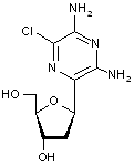 2-Chloro-6-(2’-deoxy-β-D-ribofuranosyl)-3-5-diaminopyrazine