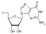 5’-Deoxy-5’-iodoguanosine