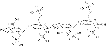 Heparin derived dp4 saccharide ammonium salt