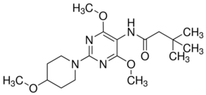N-[4,6-Dimethoxy-2-(4-methoxy-1-piperidinyl)-5-pyrimidinyl]-3,3-dimethylbutanamide