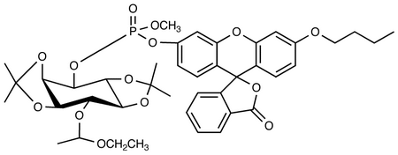 O-Methyl-O-(N-Butylfluorescein)-O-[3-[6-O-(D,L-1-ethoxyethyl)-1,2:4,5-bis-O-(1-methylethylidene)-D,L-myo-inositol]]phosphate