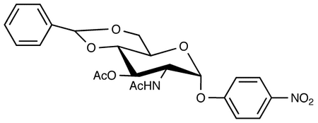 p-Nitrophenyl 2-Acetamido-3-O-acetyl-4,6-O-benzylidene-2-deoxy-α-D-glucopyranoside