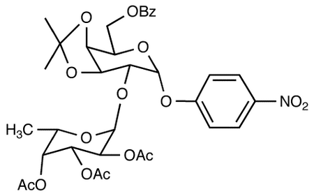 p-Nitrophenyl 6-O-benzoyl-3,4-O-isopropylidene-2-O-(2,3,4-tri-O-acetyl-α-L-fucopyranosyl)-α-D-galactopyranoside