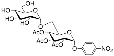 4-Nitrophenyl-6-O-α-D-glucopyranosyl-(2,3,4-O-triacetyl)-α-D- -glucopyranoside
