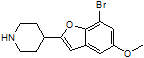 4-(7-bromo-5-methoxybenzofuran-2-yl)piperidine