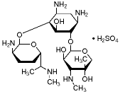 Gentamicin sulfate, in H2O (as free base) 