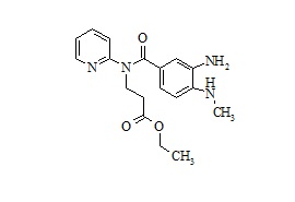 Ethyl 3-[(4-methylamino)-3-amino-N-(pyridin-2-yl)benzamido]propanoate