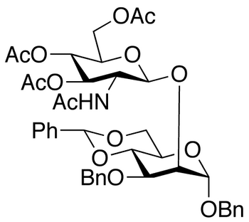 2-O-(2-Acetamido-2-deoxy-3,4,6-tri-O-acetyl-β-D-glucopyranosyl)-3-O-benzyl-4,6-O-benzylidene-D-mannose