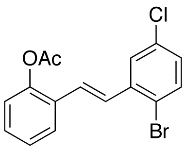 (E)-2-Acetoxy-2’-bromo-5’-chlorostilbene