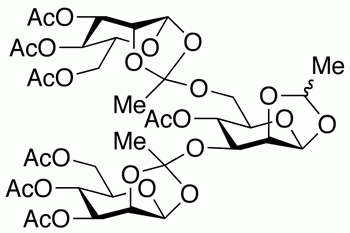 4-O-Acetyl-3,6-di-O-(3,4,6-tri-O-acetyl-β-D-mannopyranosyl-ethylidyne)-1,2-O-ethylidene-β-D-mannopyranose
