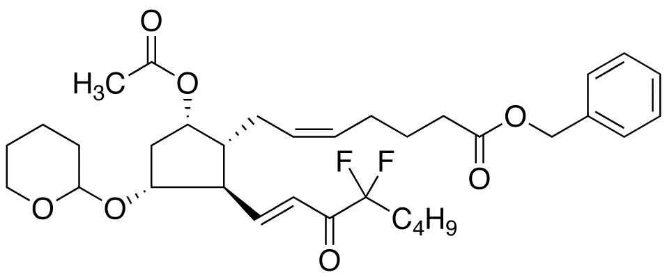 (5Z)-7-[(5-Acetyloxy-2-(4-difluoro-3-octen-1-one)-3-tetrahydropyranyloxy)cyclopentyl]-5-heptenoic Acid Benzyl Ester