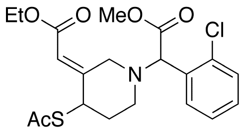 (3E)-4-(Acetylthio)-α-(2-chlorophenyl)-3-(2-ethoxy-2-oxoethylidene)-1-piperidineacetic Acid Methyl Ester(Mixture of Diastereomers)