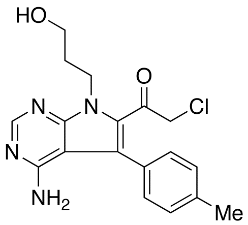1-[4-Amino-7-(3-hydroxypropyl)-5-(4-methylphenyl)-7H-pyrrolo[2,3-d]pyrimidin-6-yl]-2-chloro-ethanone
