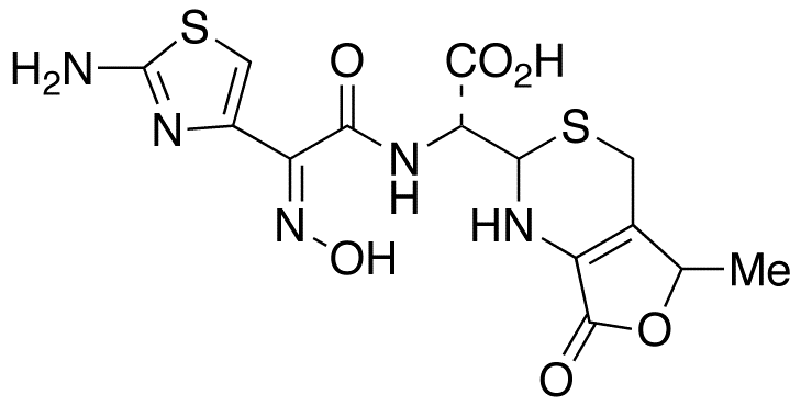 2(R)-2-[(Z)-2-(Aminothiazol-4-yl)-2-(hydroxyimino)acetamido)]-2-[(2RS,5RS)-5-methyl-7-oxo-2,4,5,7-tetrahydro-1H-furo[3,4-d][1,3]thiazin-2-yl]acetic acid