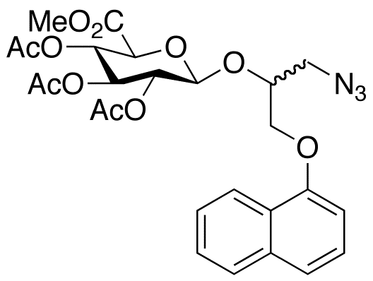 rac-1-(Azidomethyl)-2-(1-naphthalenyloxy)ethyl β-D-Glucopyranosiduronic Acid Methyl Ester 2’,3’,4’-Triacetate