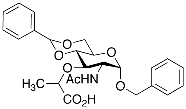 Benzyl 2-Acetamido-3-O-(1-carboxyethyl)4,6-O-benzylidene-2-deoxy-α-D-glucopyranoside
