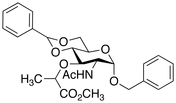 Benzyl 2-Acetamido-3-O-(1-carboxyethyl Methy Ester)4,6-O-benzylidene-2-deoxy-α-D-glucopyranoside(Mixture of Diastereomers)