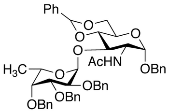 Benzyl 2-Acetamido-2-deoxy-3-O-(2,3,4-tri-O-benzyl-α-L-fucopyranosyl)-4,6-benzylidene-α-D-glucopyranoside