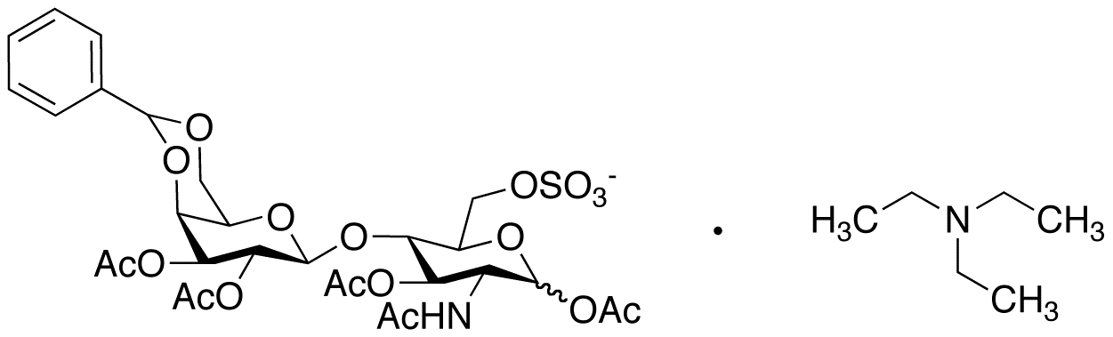 4,6-O-Benzylidene Lactosamine 6-Sulfate Pentaacetate Triethylamine Salt