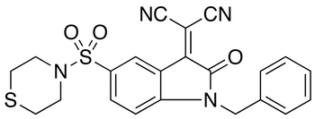 2-[(1-Benzyl-2-oxo-5-(thiomorpholinosulfonyl)indolin-3-ylidene]malononitrile