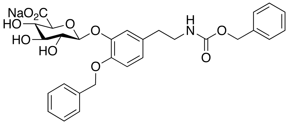 N-Benzyloxycarbonyl-4-O-benzyl Dopamine 3-β-D-Glucuronide Sodium Salt