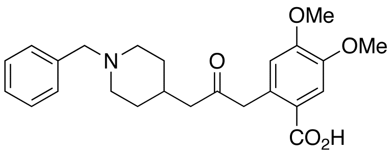 2-(3-(1-Benzylpiperidin-4-yl)-2-oxopropyl)-4,5-dimethoxybenzoic Acid(Donepezil Impurity)