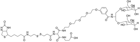 2-[(2-Biotinylamidoethyl)dithiopropionylamino]-N-11-[4-benzoyl-1,3-bis-(D-manos-4-yloxy)-2-propylamino-3,6,9,12-tetraoxododecanyl]-N’-(2-hydroxylcarbonylethylamino)malonic Acid Diamide