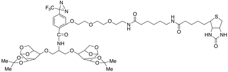 2-[2-[2-[2-[6-(Biotinylaminohexanoyl]aminoethoxy]ethoxy]ethoxy]-4-[3-(trifluoromethyl)-3H-diazirin-3-yl]benzoic Acid 1,3-Bis[1,6-anhydro-2,3-O-isopropylidene-β-D-mannopyranos-4-yloxy)-2-propylamine Amide