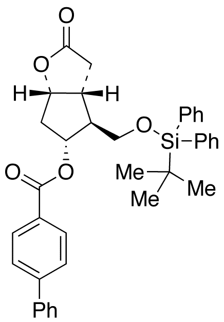 [1,1’-Biphenyl]-4-carboxylic Acid (3aR,4S,5R,6aS)-4-(tert-Butyldiphenylsilyloxy)methyl)hexahydro-2-oxo-2H-cyclopenta[b]furan-5-yl Ester