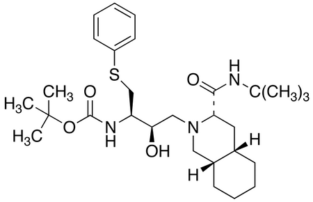 [3S-(3R,4aR,8aR,2’S,3’S)]-2-[3’-N-t-Boc-amino-2’-hydroxy-4’-(phenyl)thio]butyldecahydroisoquinoline-3-N-t-butylcarboxamide