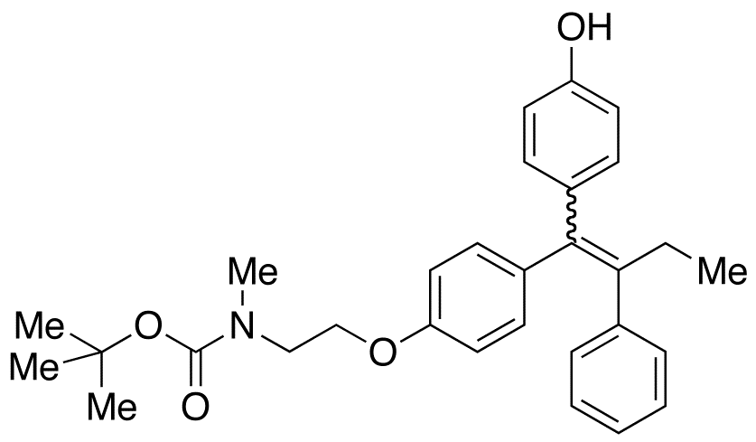 N-Boc-N-desmethyl-4-hydroxy Tamoxifen (E/Z Mixture)