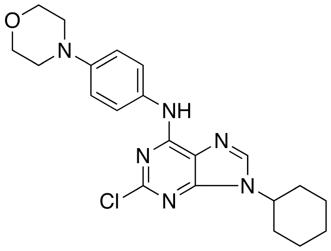 2-Chloro-9-cyclohexyl-N-[4-(4-morpholinyl)phenyl]-9H-purin-6-amine