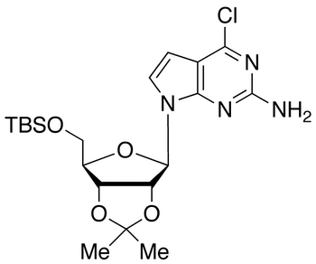 4-Chloro-7-[5-O-[(1,1-dimethylethyl)dimethylsilyl]-2,3-O-(1-methylethylidene)-β-D-ribofuranosyl]-7H-pyrrolo[2,3-d]pyrimidin-2-amine