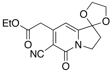 6’-Cyano-2’,3’-dihydro-5’-oxo-spiro[1,3-dioxolane-2,1’(5’H)-indolizine]-7’-acetic Acid Ethyl Ester